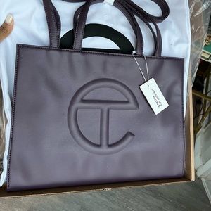 Medium Eggplant Telfar Shopping Bag